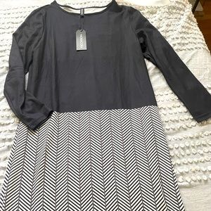 Black and white cotton dress